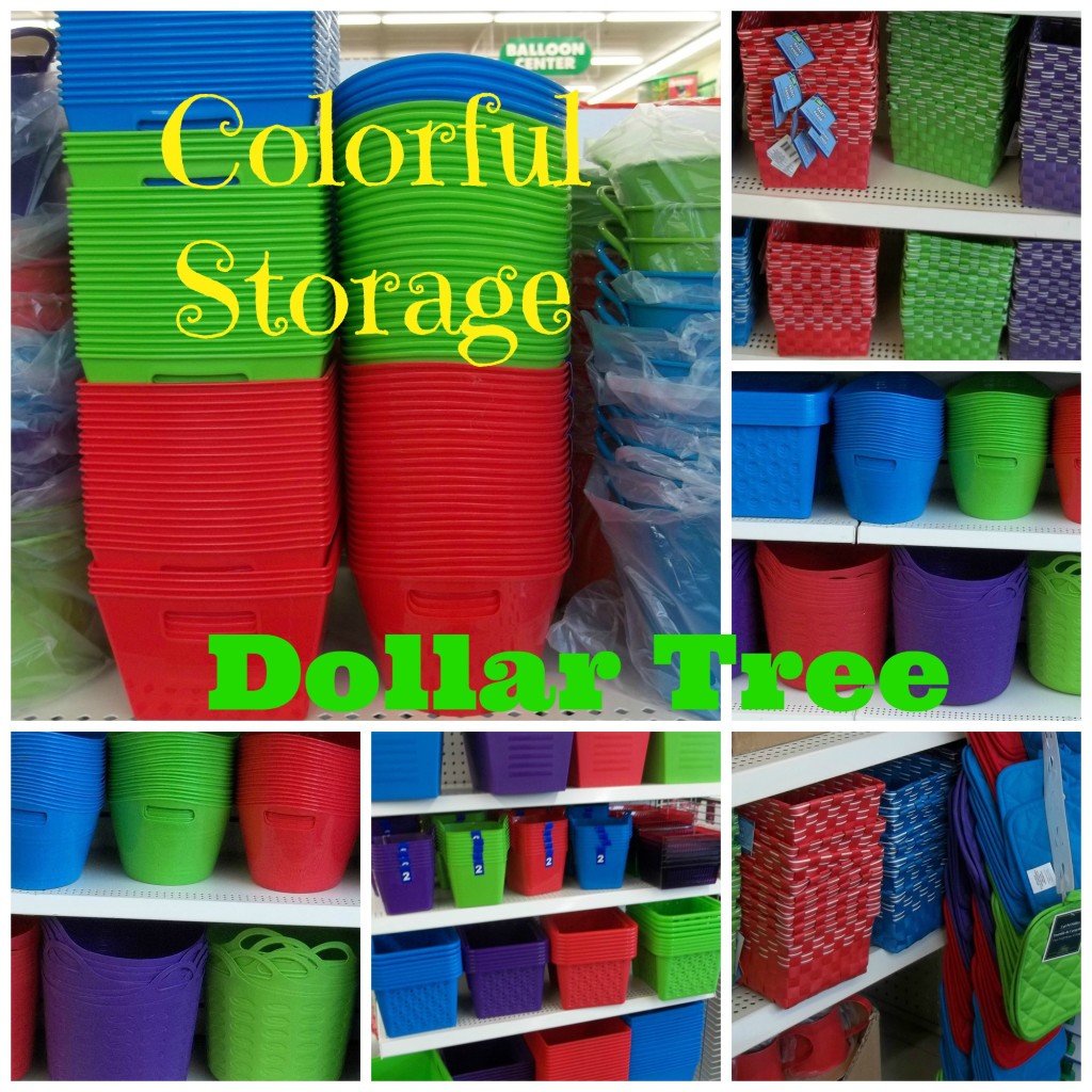 Dollar Tree colorful storage